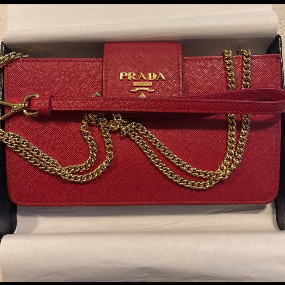 Prada phone case/wallet saffiano leather.